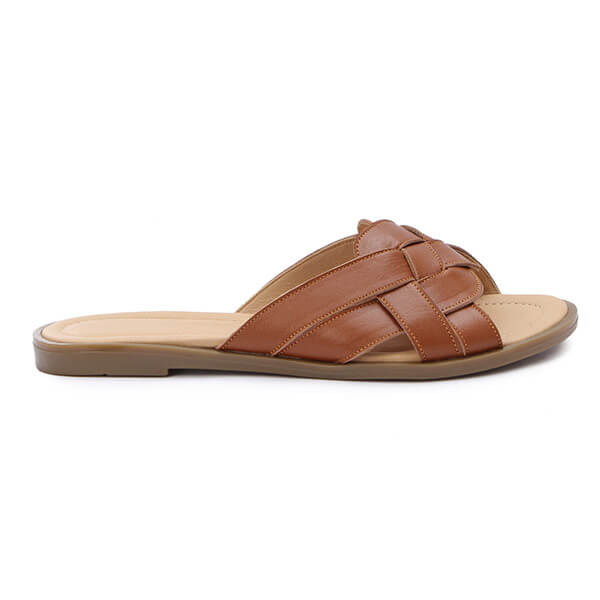 Havana Strap Slippers - Emeli Leather Store