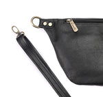 Black Matt Vintage Fanny Pack - Emeli Leather Store