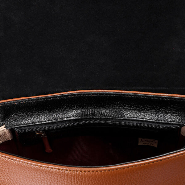 Havana * Beige * Black Flap Crossbody Bag - Emeli Leather Store