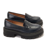 Leather Platform Loafers