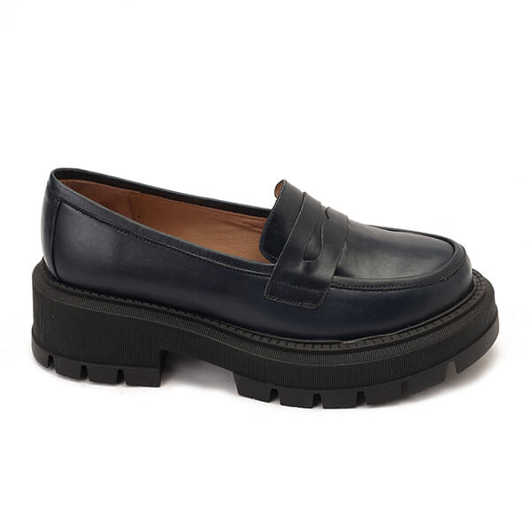 Leather Platform Loafers