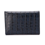 Metal Button Closure Leather Wallet