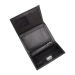 Metal Button Closure Leather Wallet
