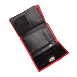 Metal Button Closure Leather Wallet