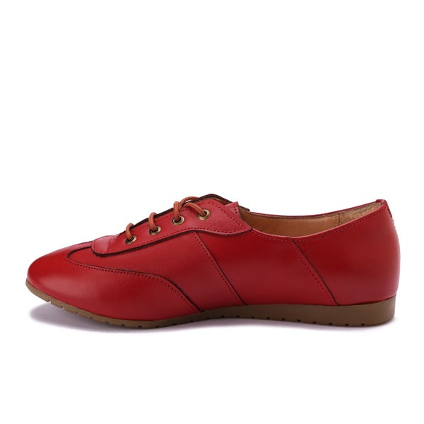 Laced-Up Leather Loafers