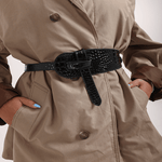 Wide Crossed Belt