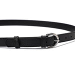 Round-Buckle Silver Belt