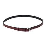 Round-Buckle Silver Belt