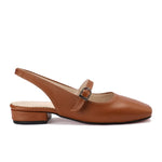 Square-Toe Slingback Flats