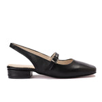 Square-Toe Slingback Flats