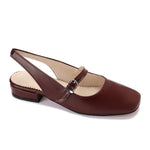 Square-Toe Slingback Flats