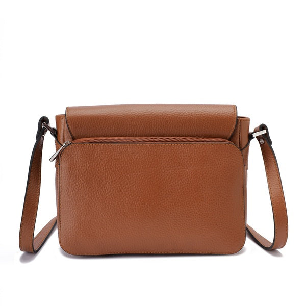 Alina – Multi-Pocket Leather Crossbody Bag