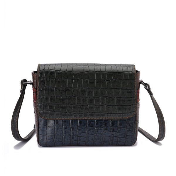 Alina – Multi-Pocket Leather Crossbody Bag