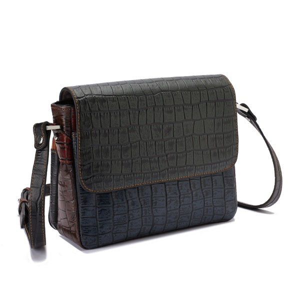 Alina – Multi-Pocket Leather Crossbody Bag