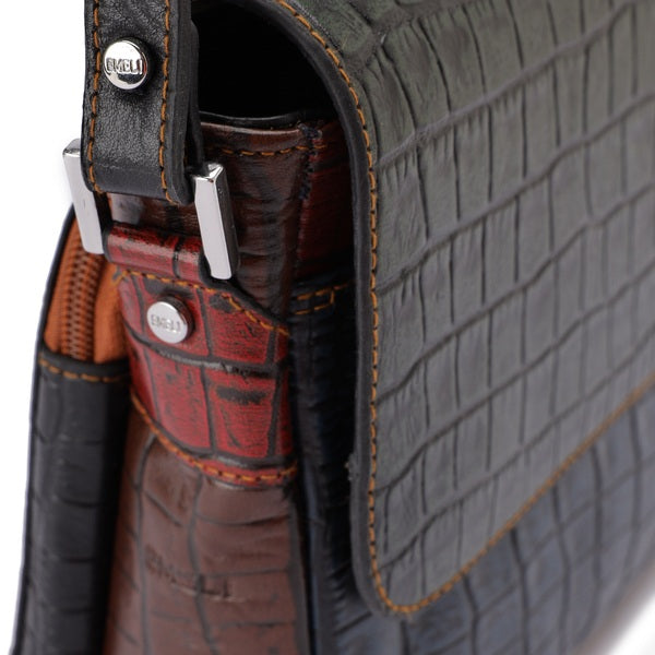 Alina – Multi-Pocket Leather Crossbody Bag