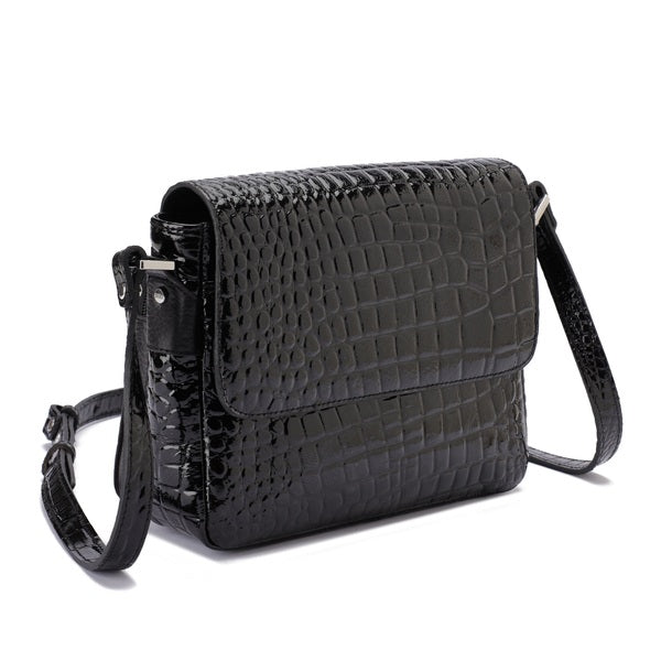 Alina – Multi-Pocket Leather Crossbody Bag