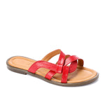 Multi-Strapped Leather Slippers