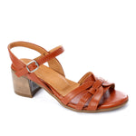 Multi-Strap Heeled Leather Sandals