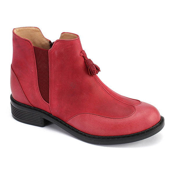 Tassel Ankle Leather Boots