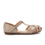 صندل صيفي جلدي مغلق من الأمام