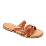 Multi-Strapped Leather Slippers