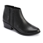 Leather Ankle Boots with Double Zippers