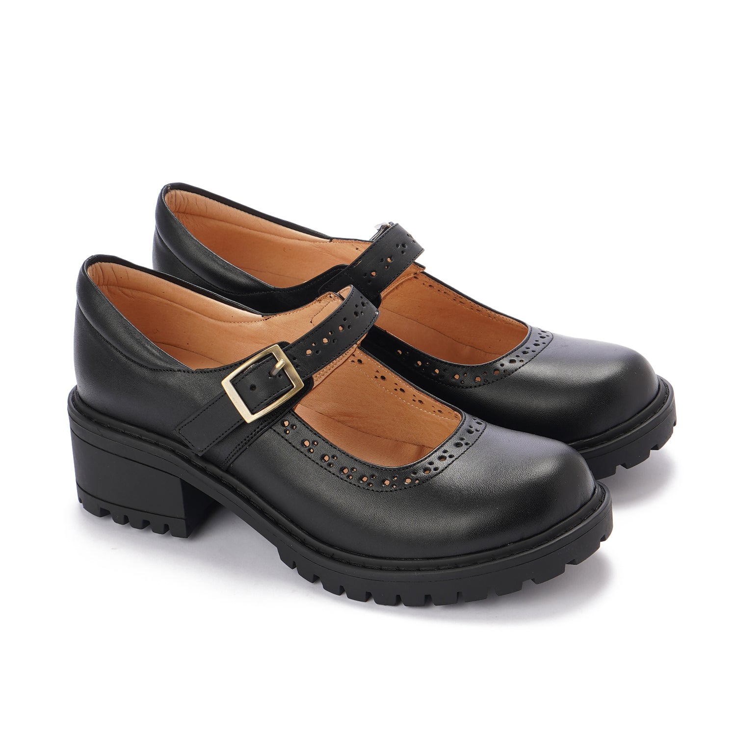 Leather Mary Jane Casual Pumps