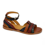Multi-Strap Multi-Colored Leather Sandals