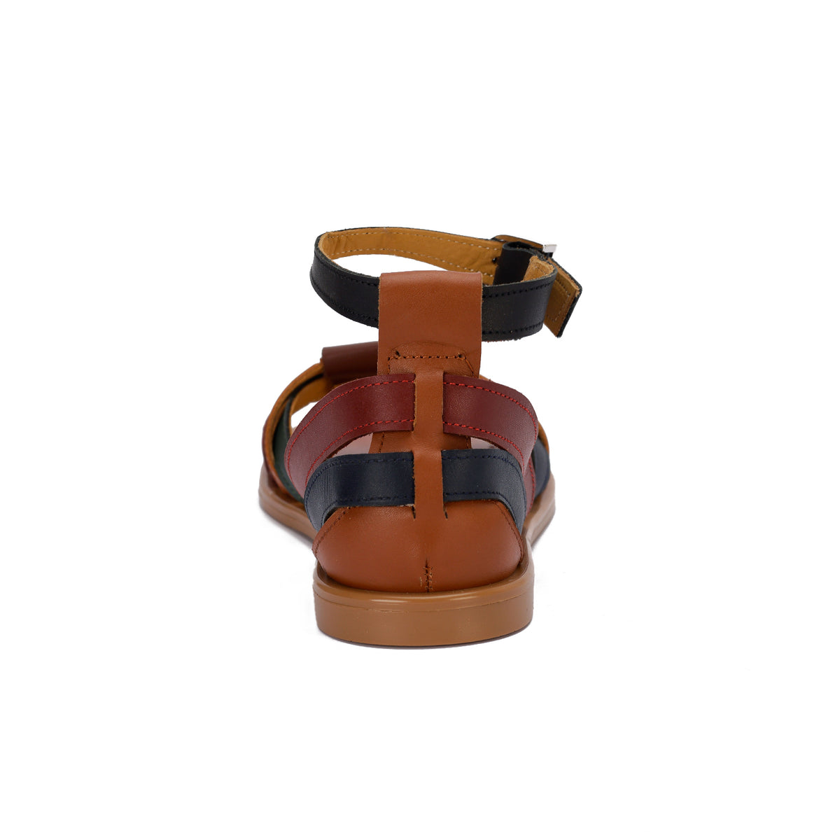 Multi-Strap Multi-Colored Leather Sandals