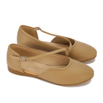 Crossed Strapped Ballerina Flats