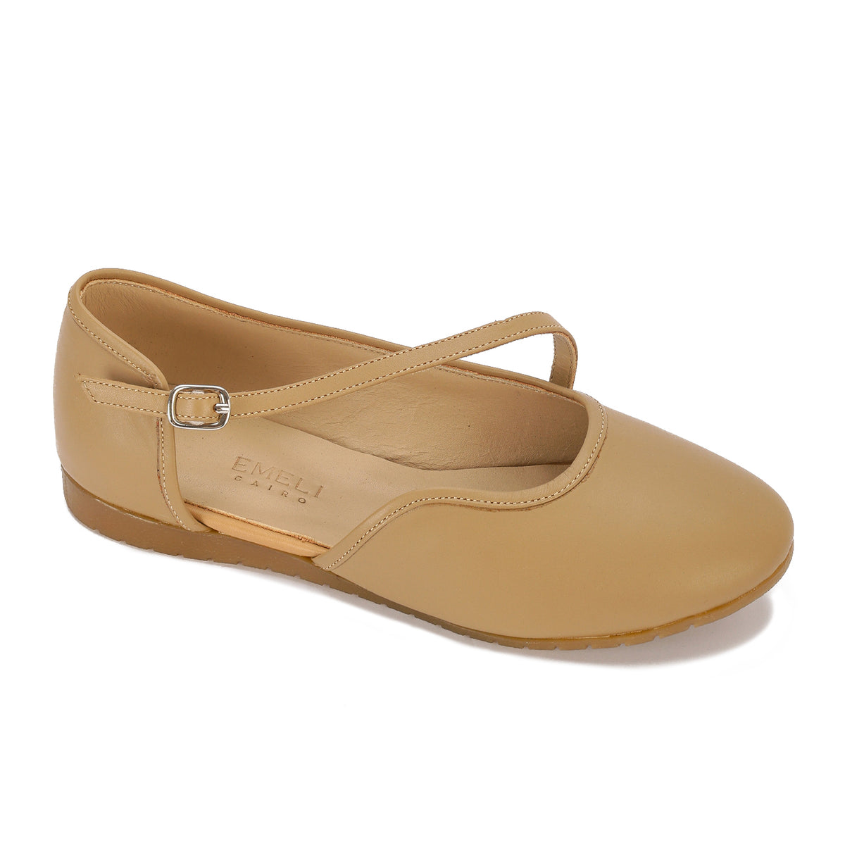 Crossed Strapped Ballerina Flats