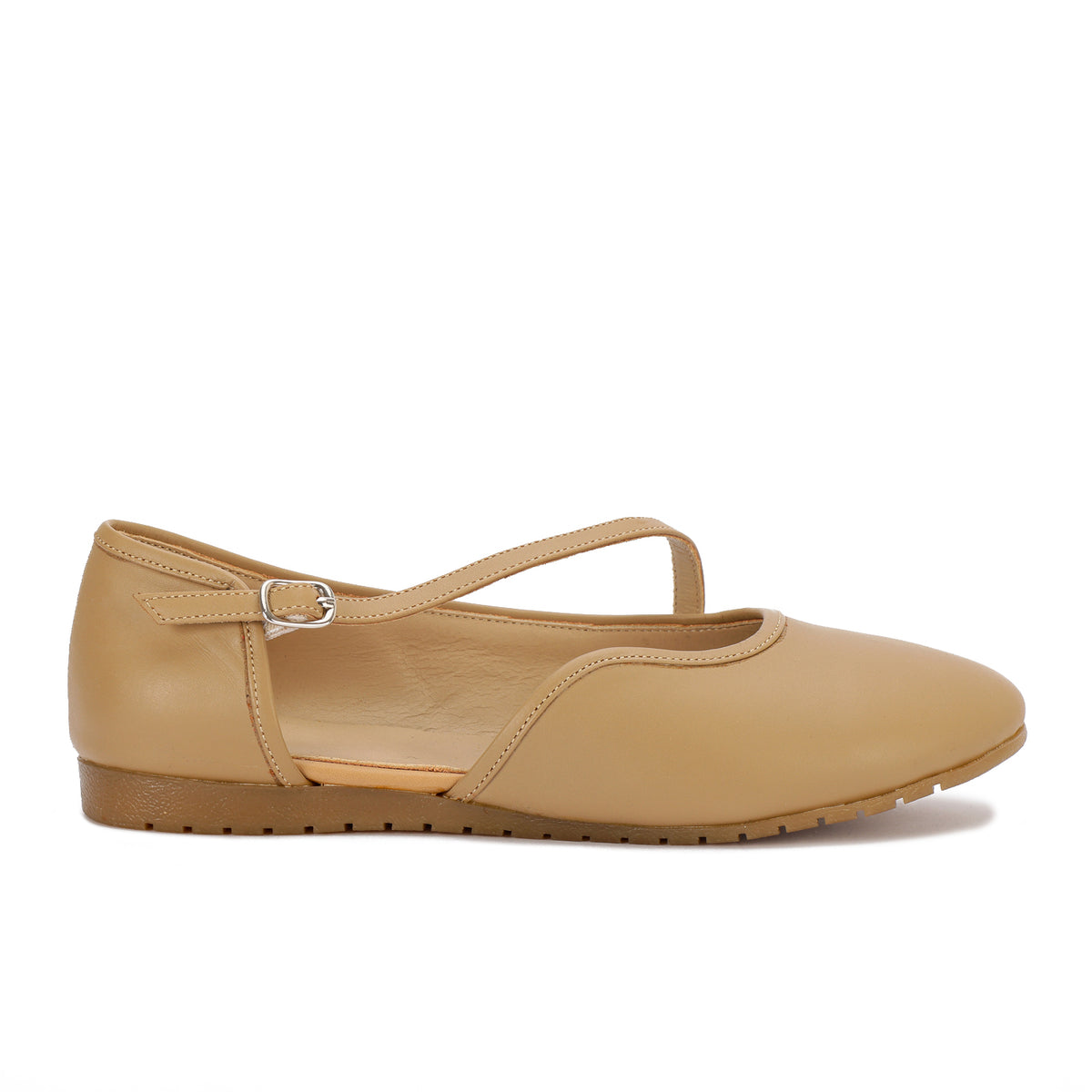 Crossed Strapped Ballerina Flats