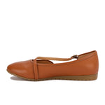 Crossed Strapped Ballerina Flats