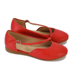 Crossed Strapped Ballerina Flats