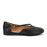 Crossed Strapped Ballerina Flats