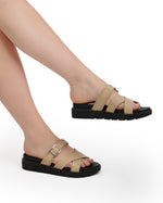 Platform Matt Crisscross Slippers