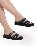 Platform Matt Crisscross Slippers
