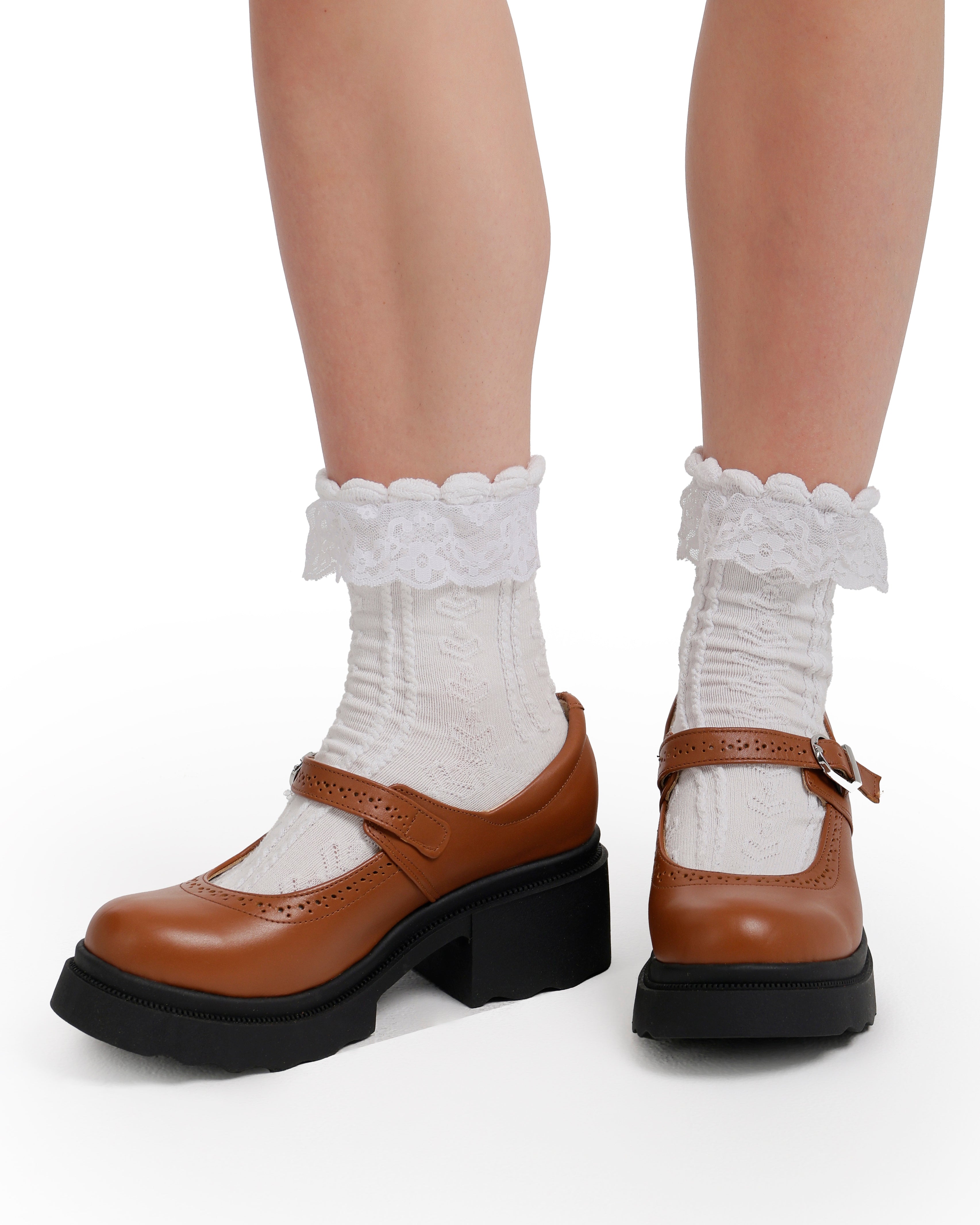 Leather Mary Jane Casual Pumps