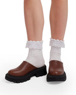 Leather Platform Mules