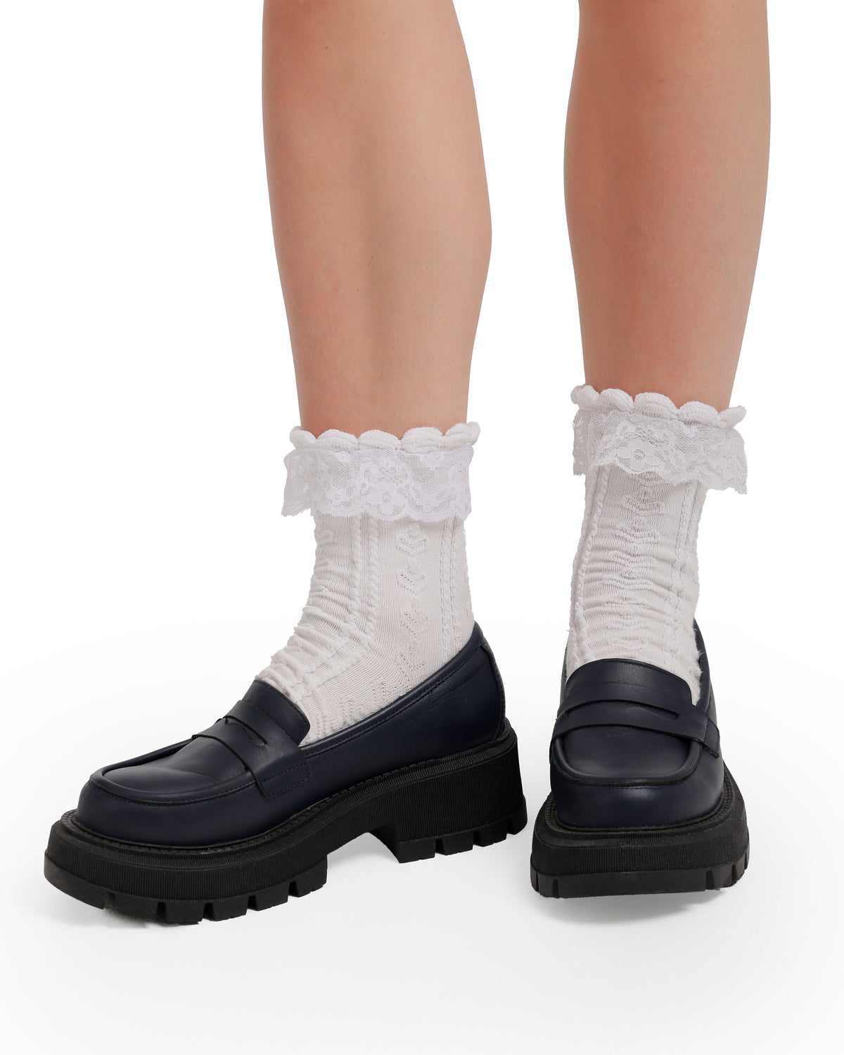 Leather Platform Loafers