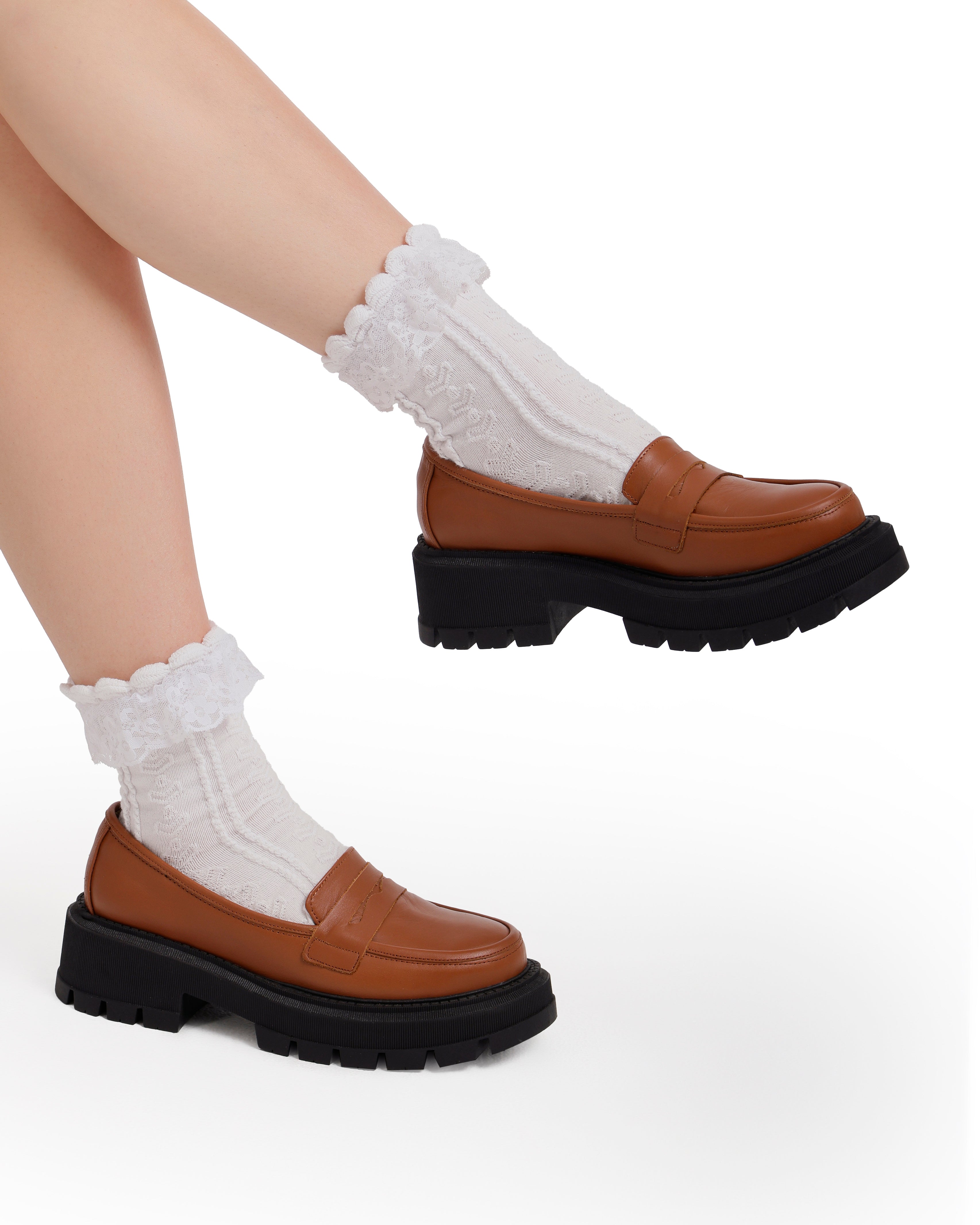 Leather Platform Loafers– Emeli Leather Store