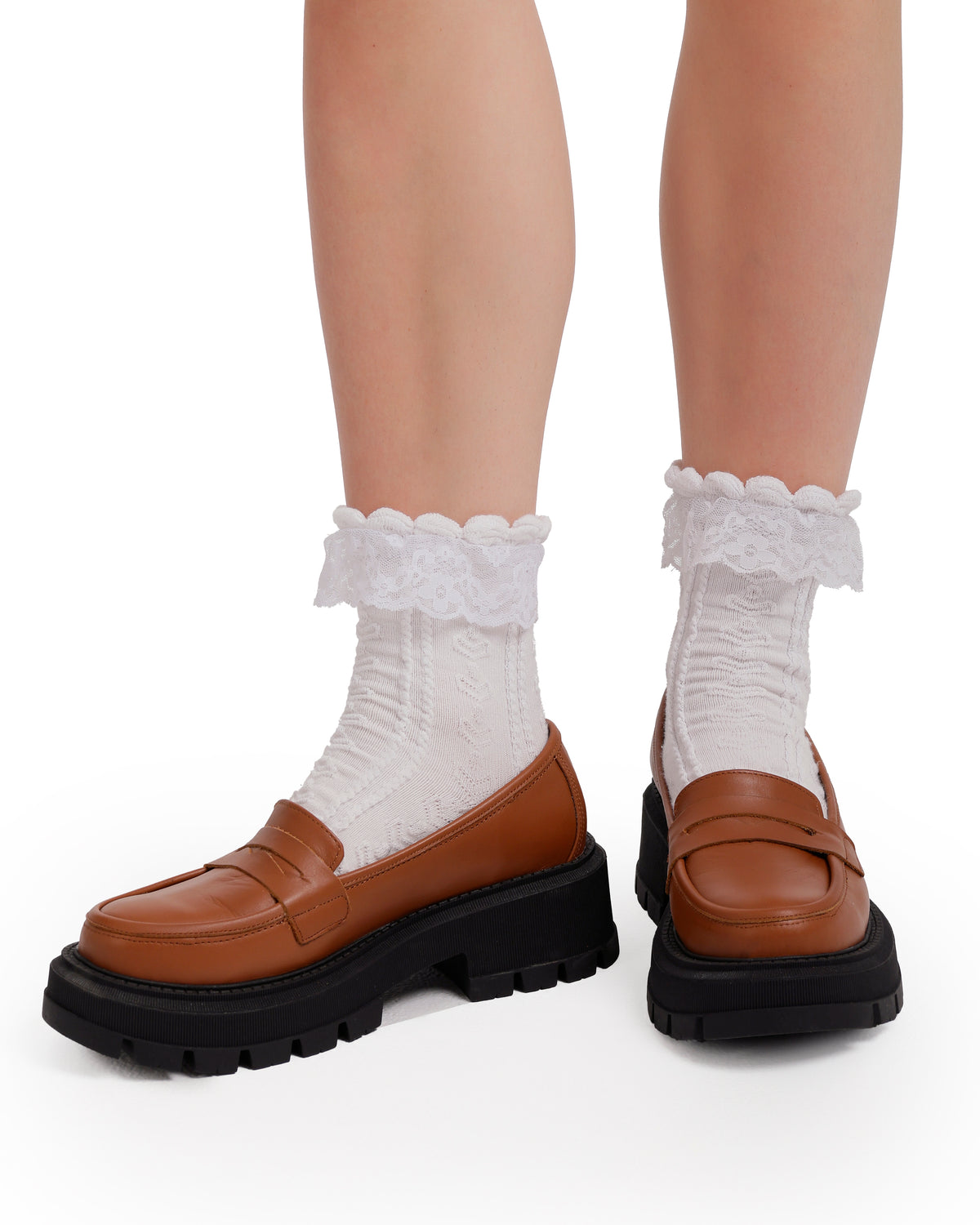 Leather Platform Loafers
