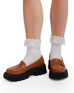 Leather Platform Loafers