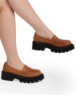 Leather Platform Loafers