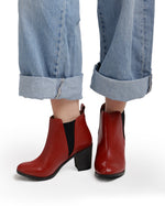 Leather High Heeled Half Boots