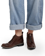 Brogue Ankle Leather Boots