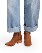 Leather Ankle Boots with Double Zippers