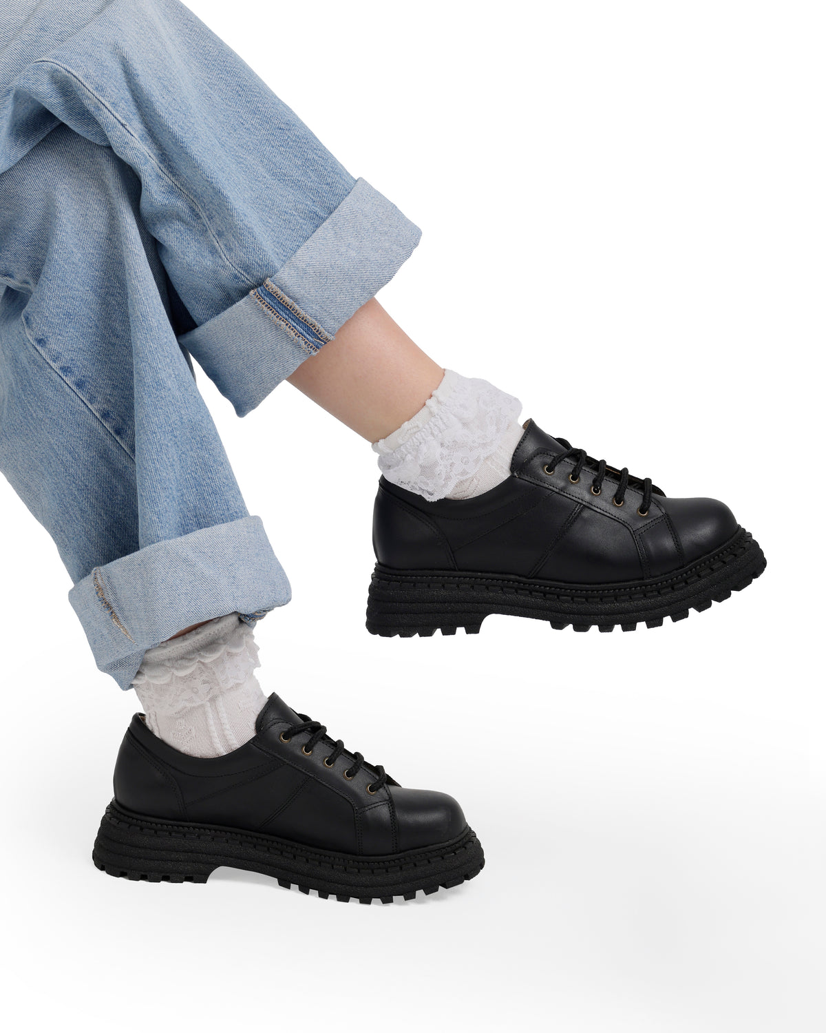 Chunky Platform Leather Shoes