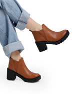 Leather Heeled Ankle Boots