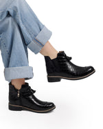 Tassel Ankle Leather Boots